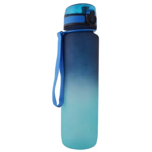 Gradient 1 Litre Water Bottle Blue Closed